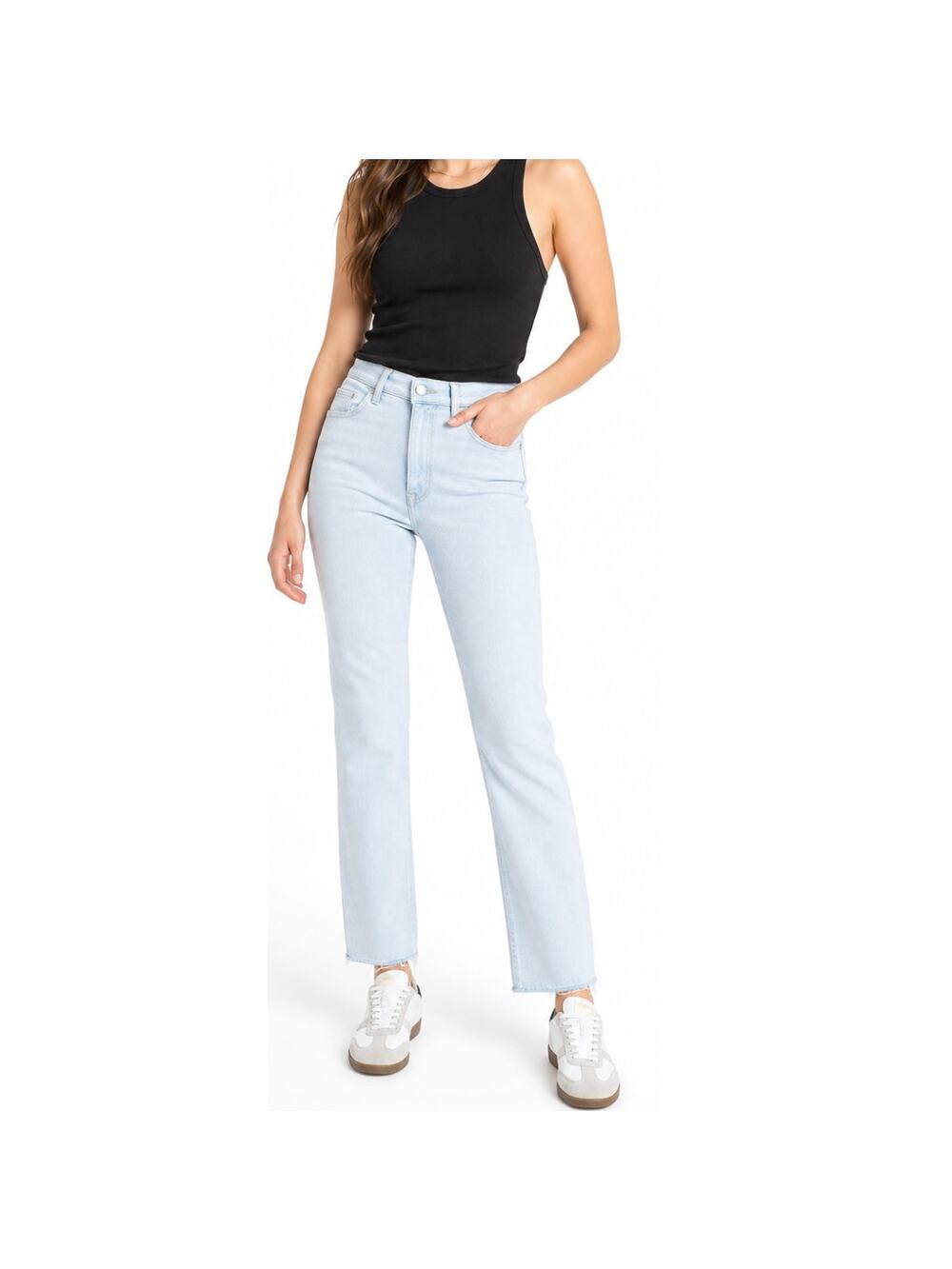 Lovers and Friends Greyson High Rise Bootcut Jeans Designer SZ 30 Light Wash